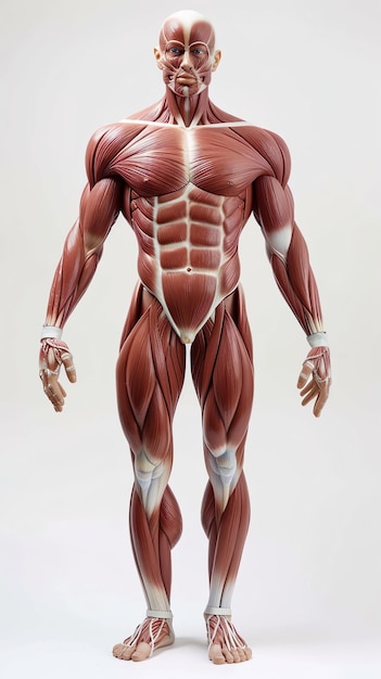 Photo comprehensive anatomical model showcasing full human musculature