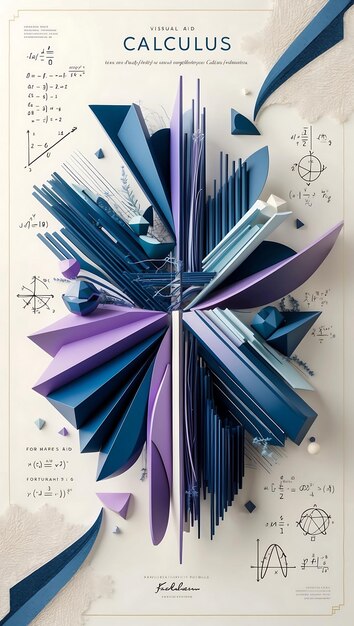 Photo comprehensive calculus visual aid featuring graphs equations and illustrative diagrams for enhance