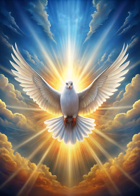 Photo a comprehensive graphic and biblical representation of the holy spirit for educational purposes