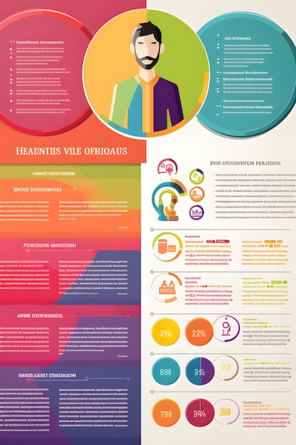 Photo a comprehensive and visually engaging infographic cv representing individuals professional journey