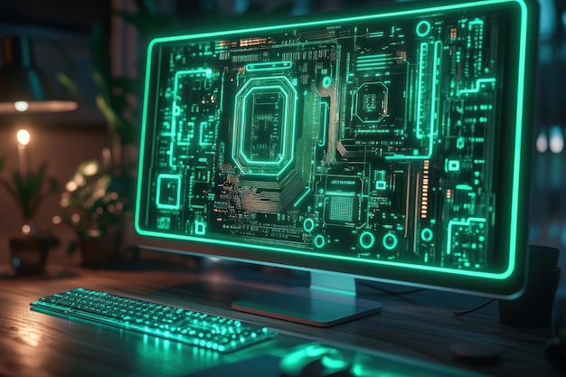 Photo computer circuitry display