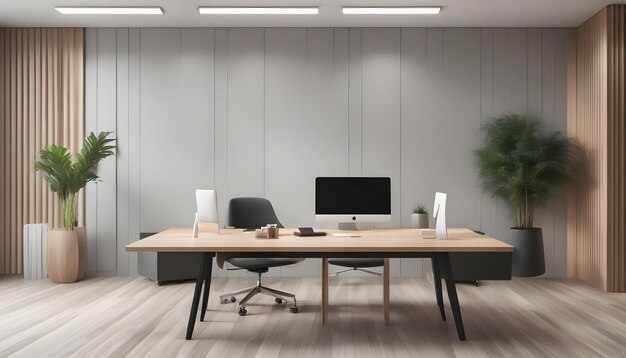 a computer desk with a monitor and a monitor on it