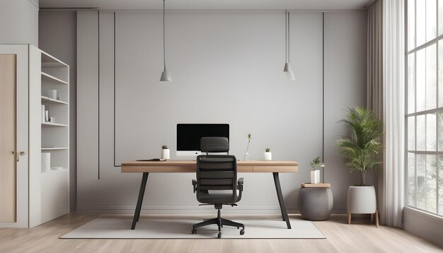 a computer desk with a monitor and a monitor on it