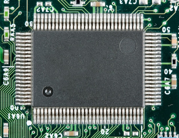 Computer electronic chip. Use for background or texture