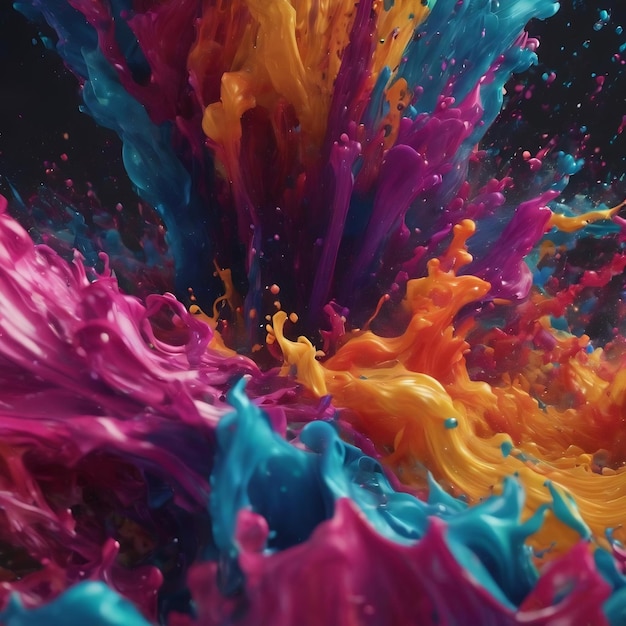 Computer generated movement of color particles of fluid