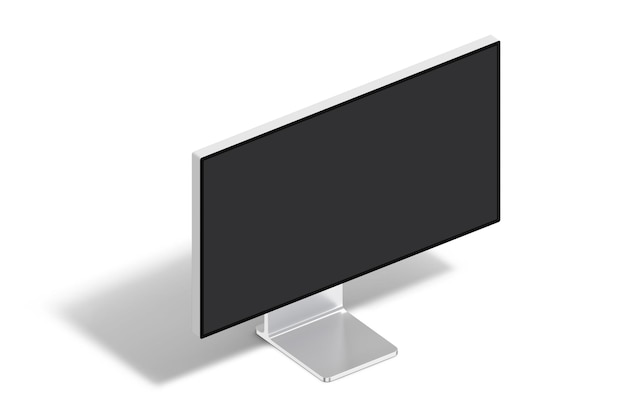 A computer monitor with a shadow on the bottom.