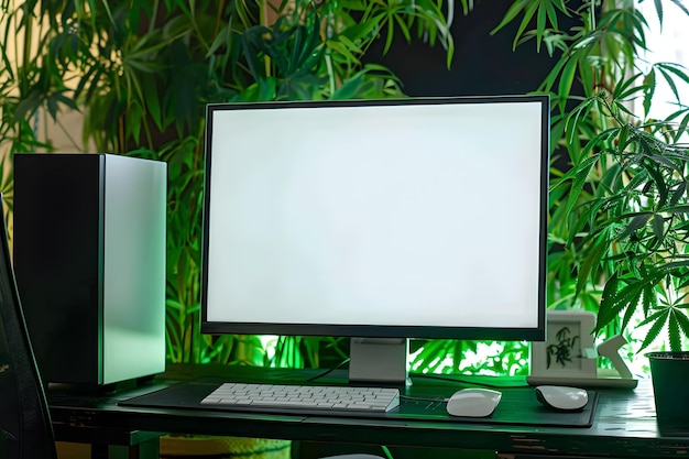 Photo a computer monitor with a white screen that says quot dell quot on the screen