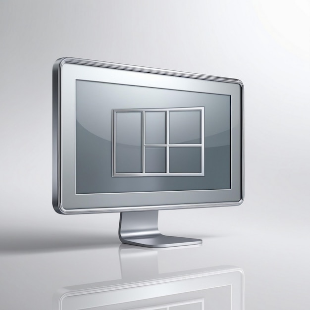 Photo a computer monitor with a window that says quot windows quot on the screen