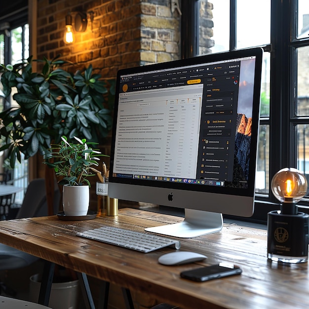 a computer monitor with the word mac on it