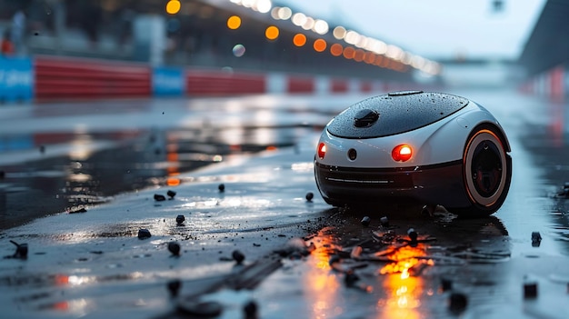 a computer mouse with a car on the side of it