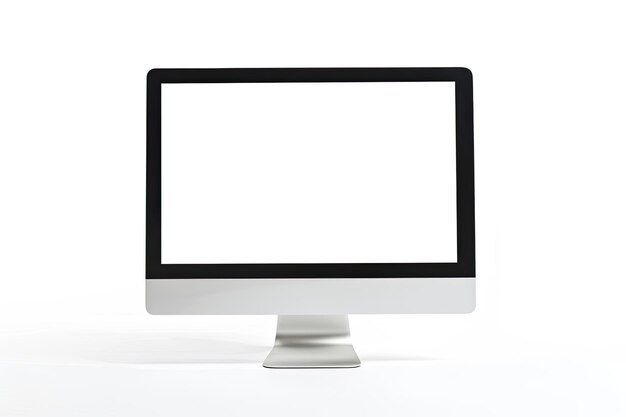 Photo computer screen on white background