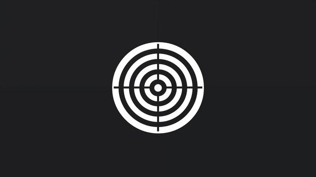 Photo concentric bullseye target for accuracy and precision aiming