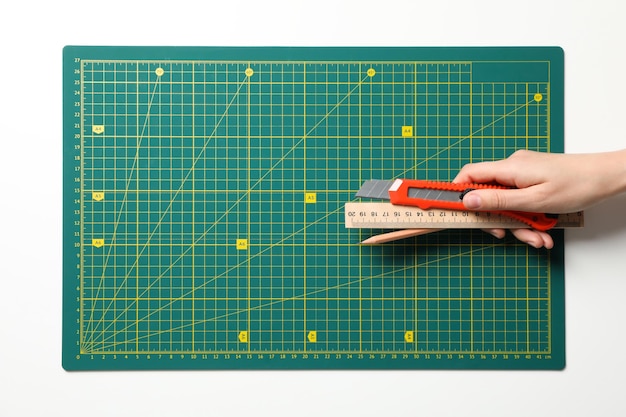 Concept of accessories for patchwork cutting mat