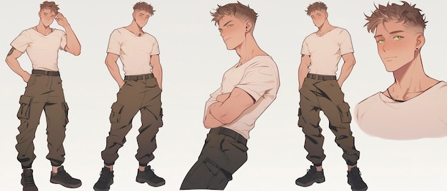 the concept art of the character