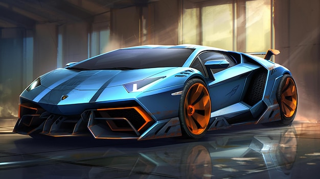 A concept art of a supercar by person