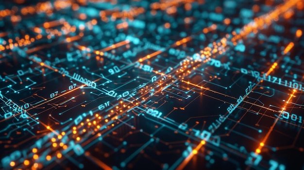 A concept artwork of data blocks forming a chain showcasing the decentralized and distributed