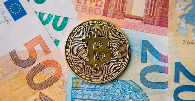 Concept of the Bitcoin exchange to Euro