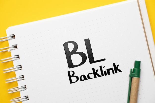 Concept business marketing acronym BL or Backlink