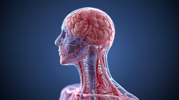 Concept of Central Organ of Human Nervous System Brain Anatomy