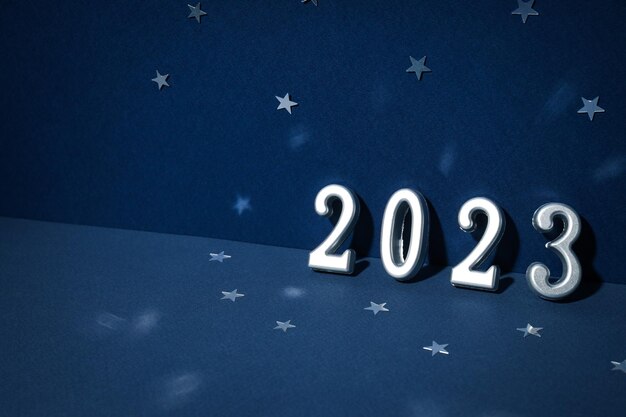 Concept of Change of year 2022 and 2023 space for text