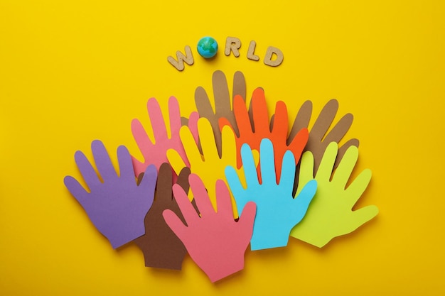 Concept or composition of World Population day