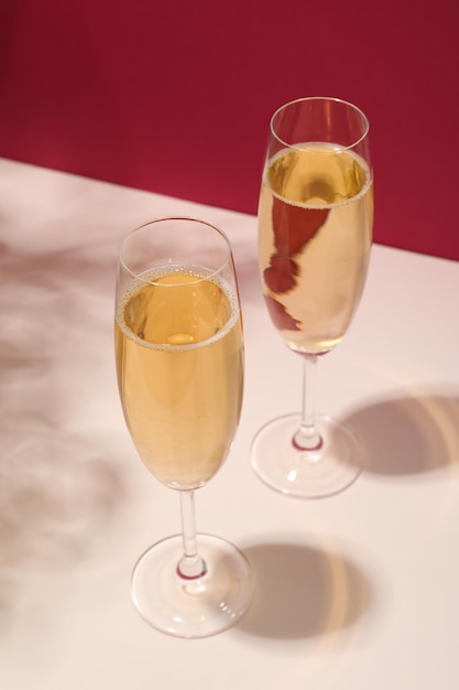 Concept of delicious alcohol drink champagne beverage