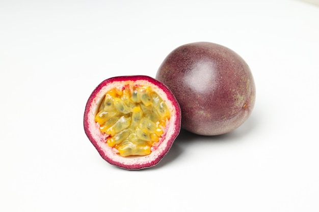 Concept of delicious and juicy exotic fruit passion fruit