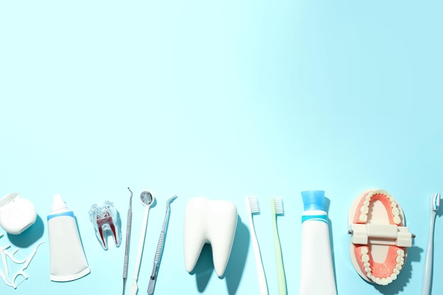 Concept of dental care space for text