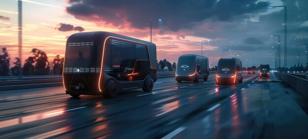 Concept design of a futuristic EV electric vans or trucks