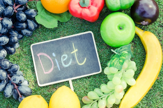 The concept of diet for weight loss 