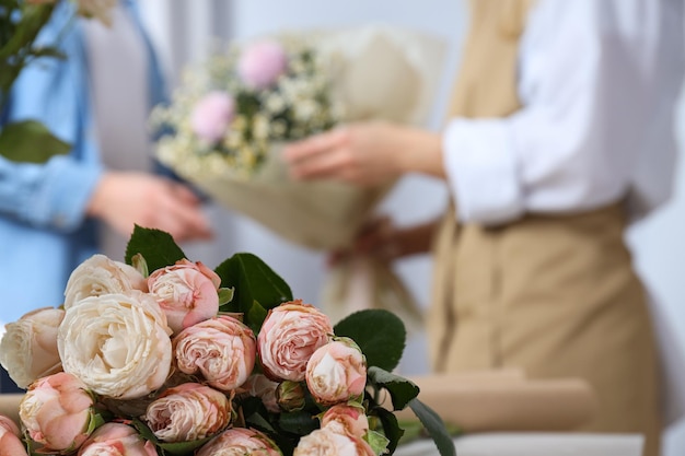 Concept of different occupation job of florist