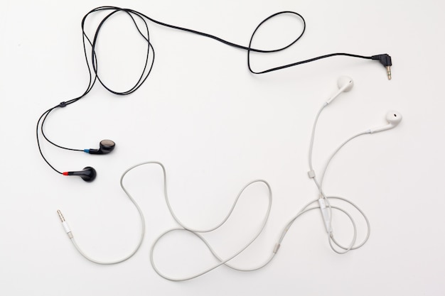 Concept of digital music Headphones isolated