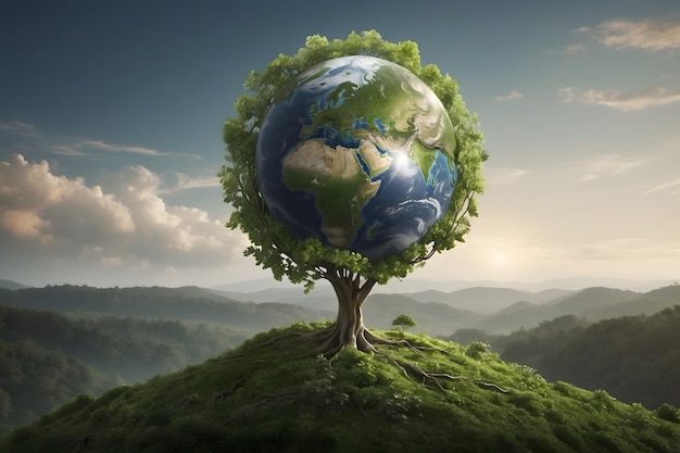 A concept of earth environment day