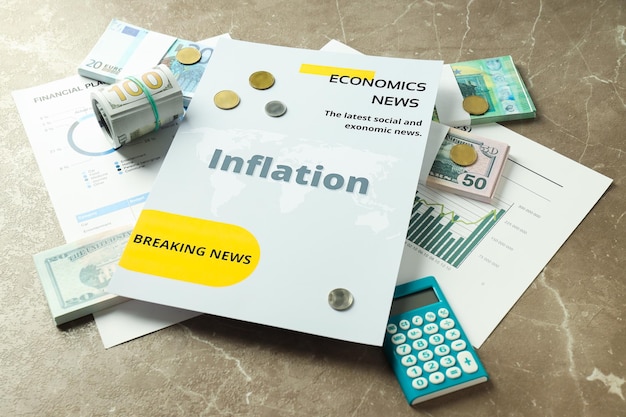 Concept of financial economic problems and inflation