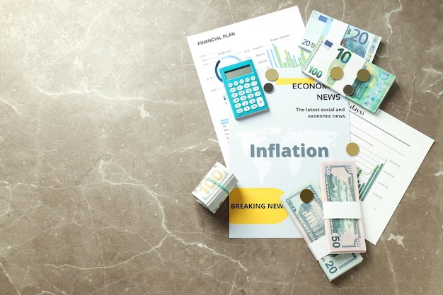 Concept of financial economic problems and inflation