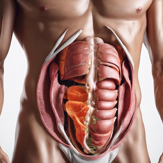 Concept of health care stomach and intestinal problems