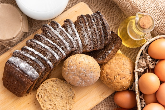 The concept of making delicious homemade buns and bread.