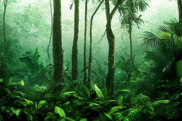 Concept of nature green jungle