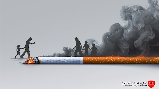 Concept of No smoking and World No Tobacco Day 2024 World No Tobacco Day creative template banner poster social media post greetings cardillustration