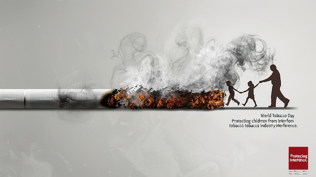 Concept of No smoking and World No Tobacco Day 2024 World No Tobacco Day creative template banner poster social media post greetings cardillustration