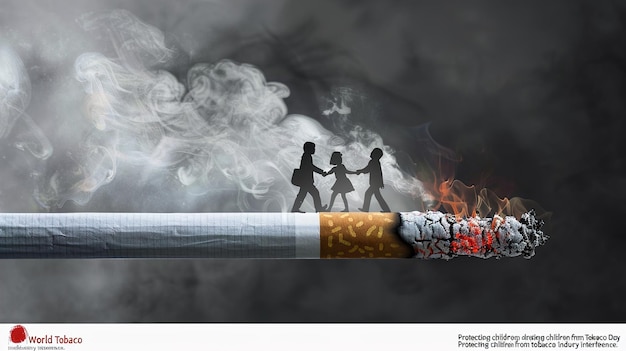 Concept of No smoking and World No Tobacco Day 2024 World No Tobacco Day creative template banner poster social media post greetings cardillustration