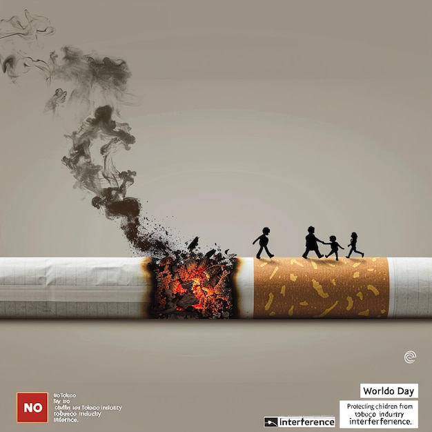 Concept of No smoking and World No Tobacco Day 2024 World No Tobacco Day creative template banner poster social media post greetings cardillustration