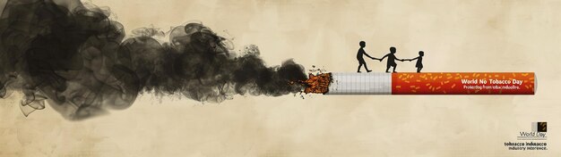 Concept of No smoking and World No Tobacco Day 2024 World No Tobacco Day creative template banner poster social media post greetings cardillustration