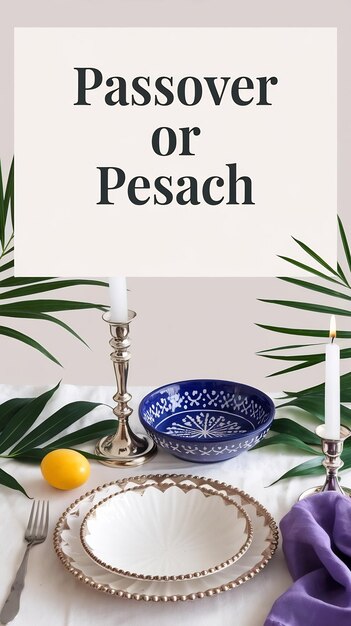 Photo concept of passover or pesach isolated on white background