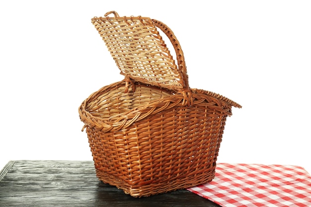 Concept of picnic accessories isolated on white background