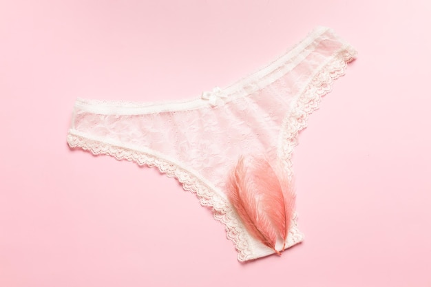 The concept of the reproductive organs of a woman the vagina in the form of panties