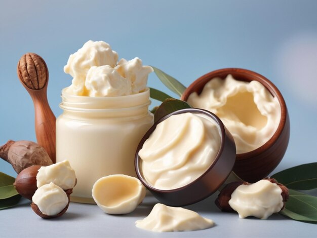 concept of skin care cosmetics shea butter