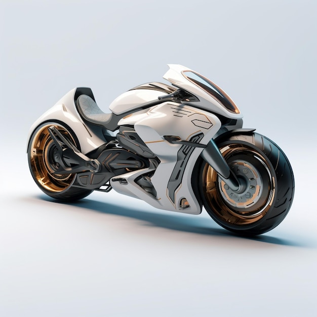 Concept sport clean electronic futuristic electric motorcycle