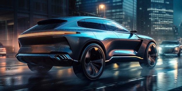 Concept suv car on road