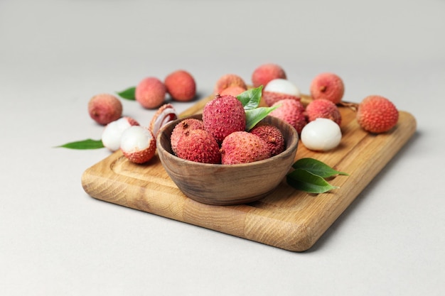 Concept of tasty and delicious exotic fruit Lychee